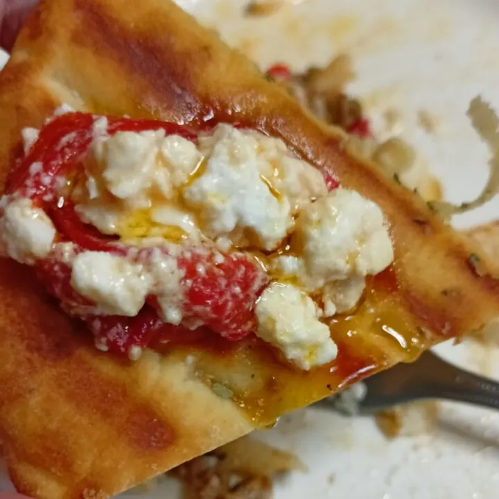 Bouyourdi on a pita chip image