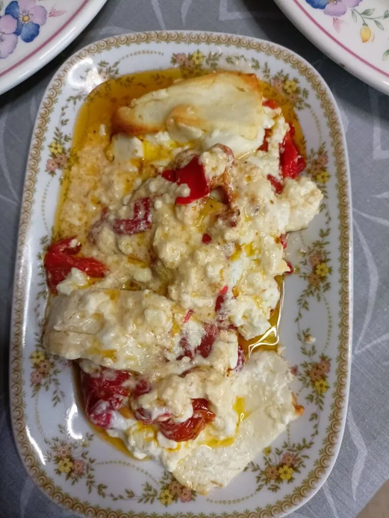 Bouyourdi with feta and halloumi image