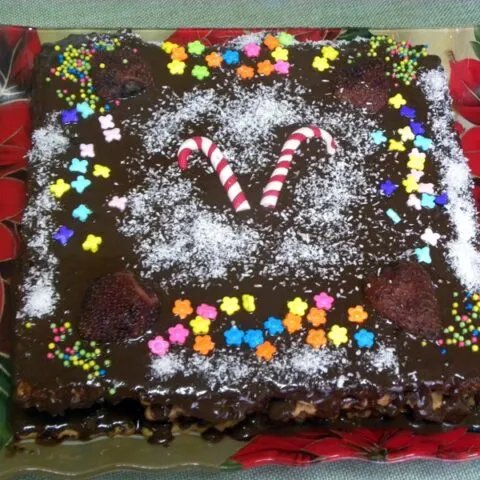 Christmas Chocolate Banana Biscuit Dessert