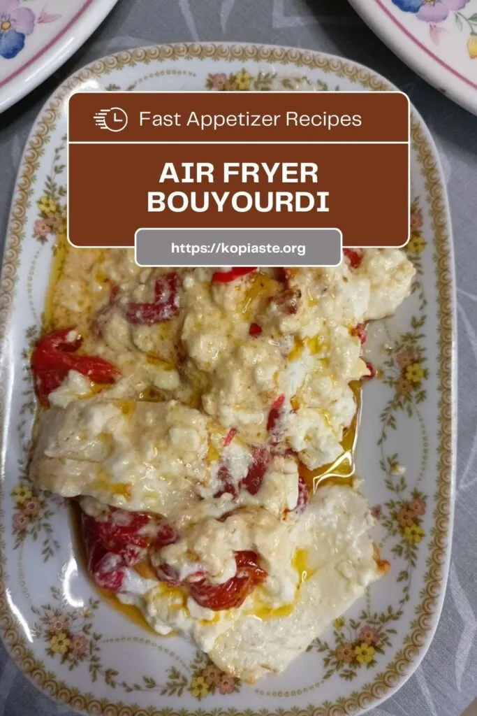 Collage Bouyourdi with feta and halloumi image