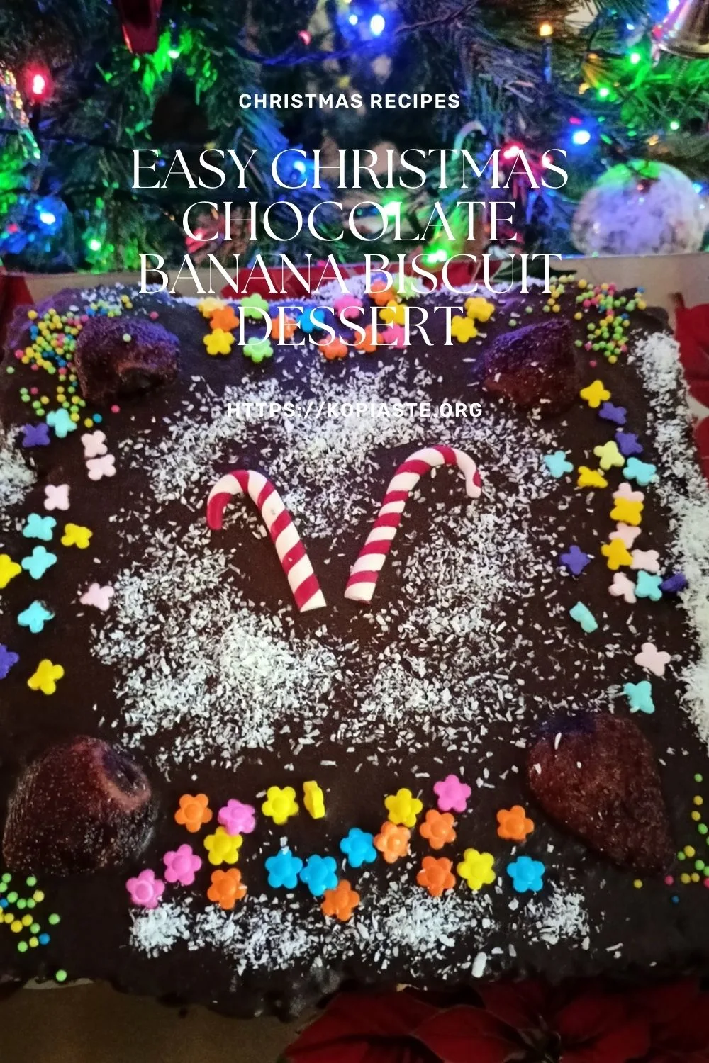 Collage Easy Chocolate Banana Biscuit Dessert image