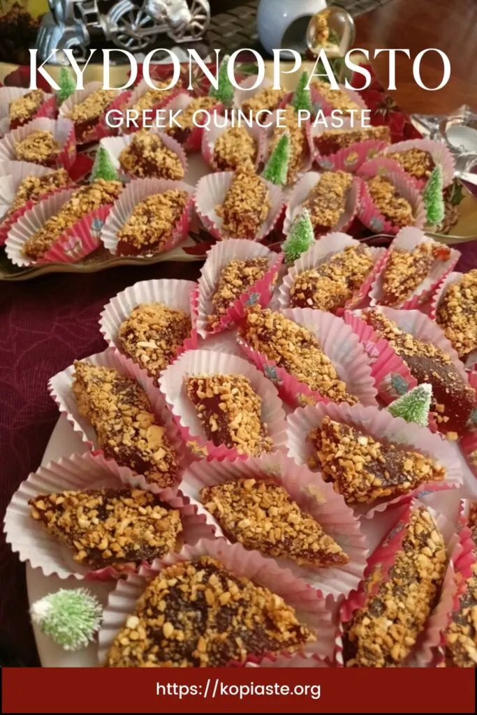 Collage Kydonopasto with roasted almonds image