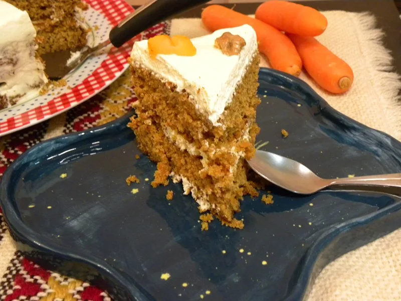 A slice of carrot cake image