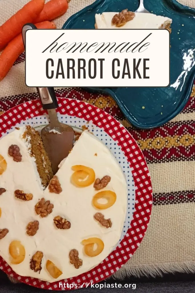Collage Carrot Cake with Honey Cream Cheese frosting image