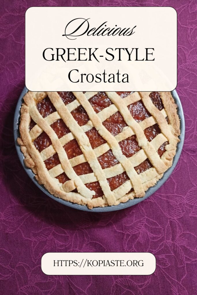 Delicious Greek-style Crostata with Jam and Marmalad image