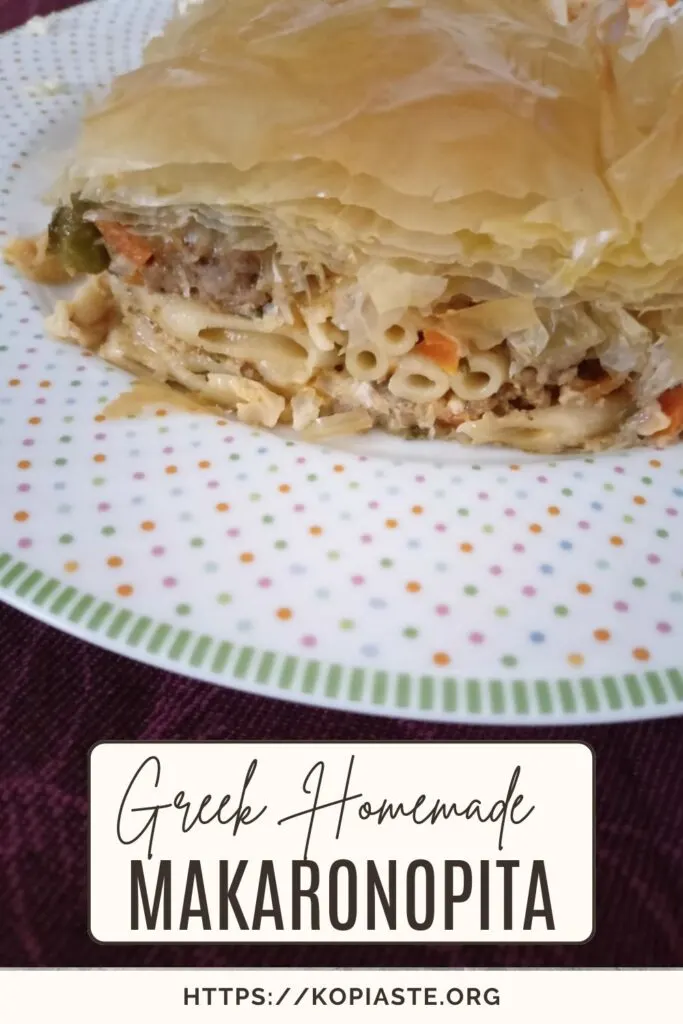 Collage Greek Homemade Makaronopita image