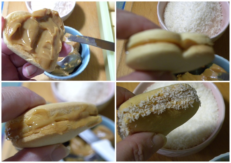 Collage preparing Alfajores cookes image