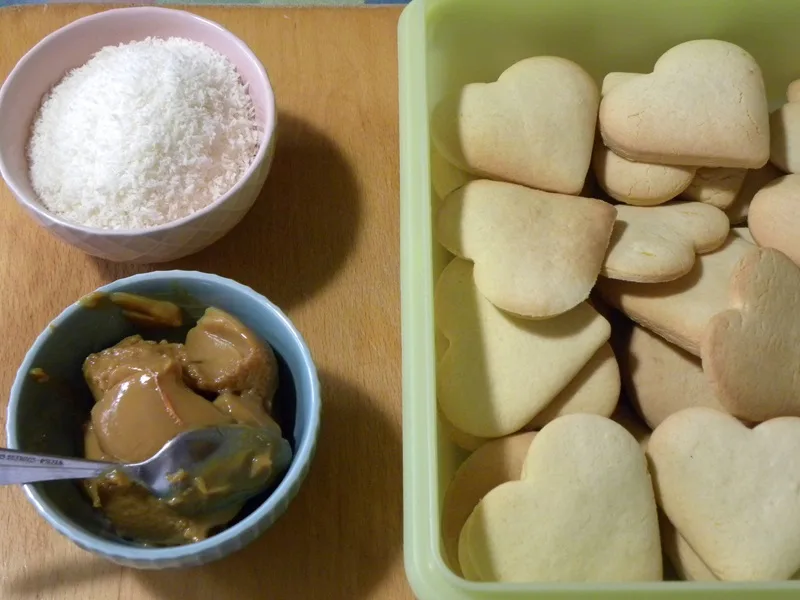 Preparing alfajores cookies image