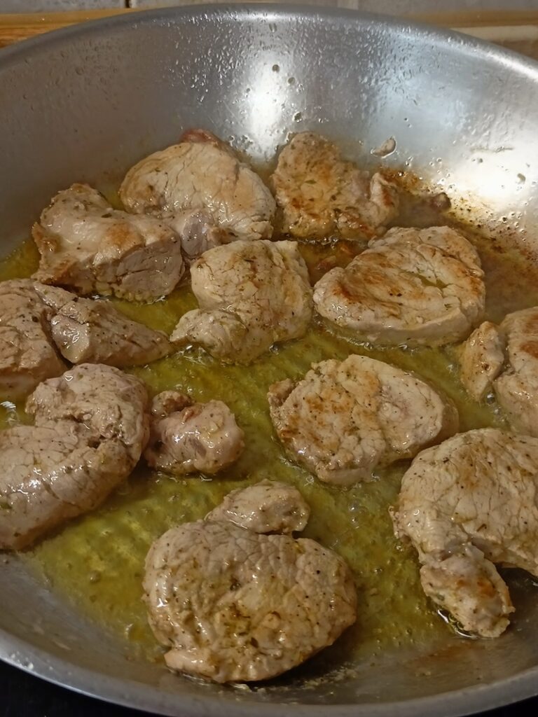Searing the pork image