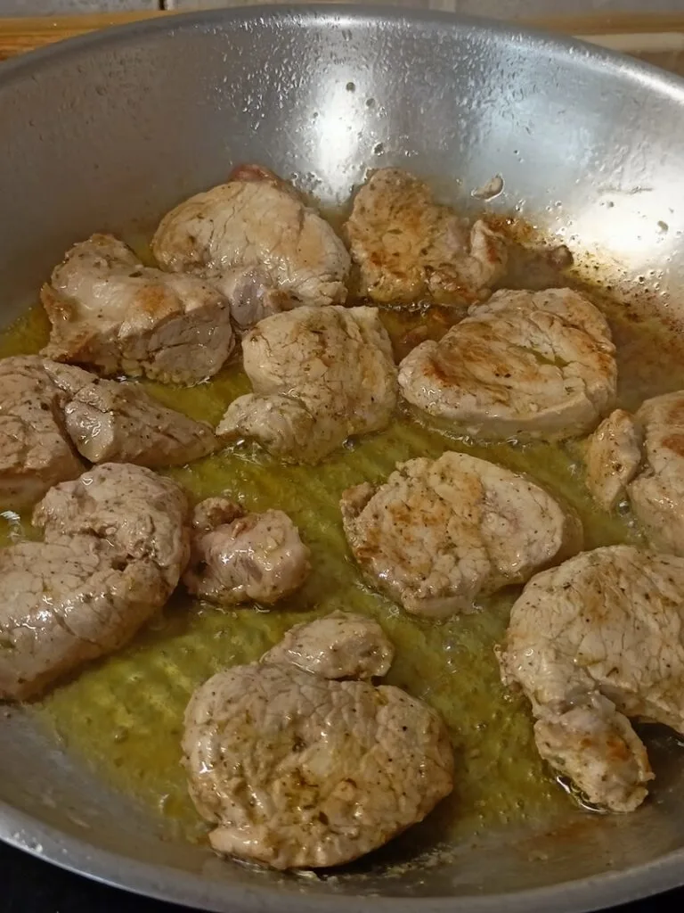 Searing the pork image
